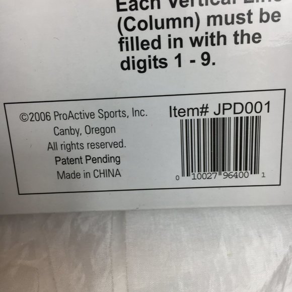 Pardoku Golf Version of Sudoku NWT - Picture 9 of 9